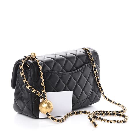 chanel cc lambskin quilted chain|CHANEL Lambskin Quilted Mini Rectangular Flap Black.